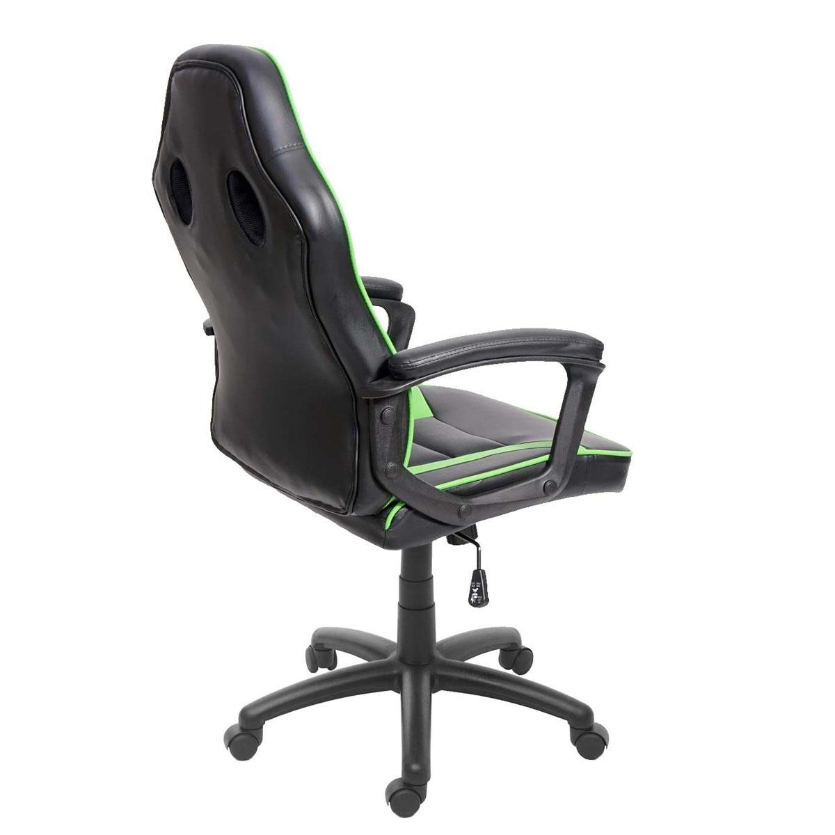 Silla Gaming DRIFT, Diseño Deportivo, Grueso Acolchado, en Piel Negra