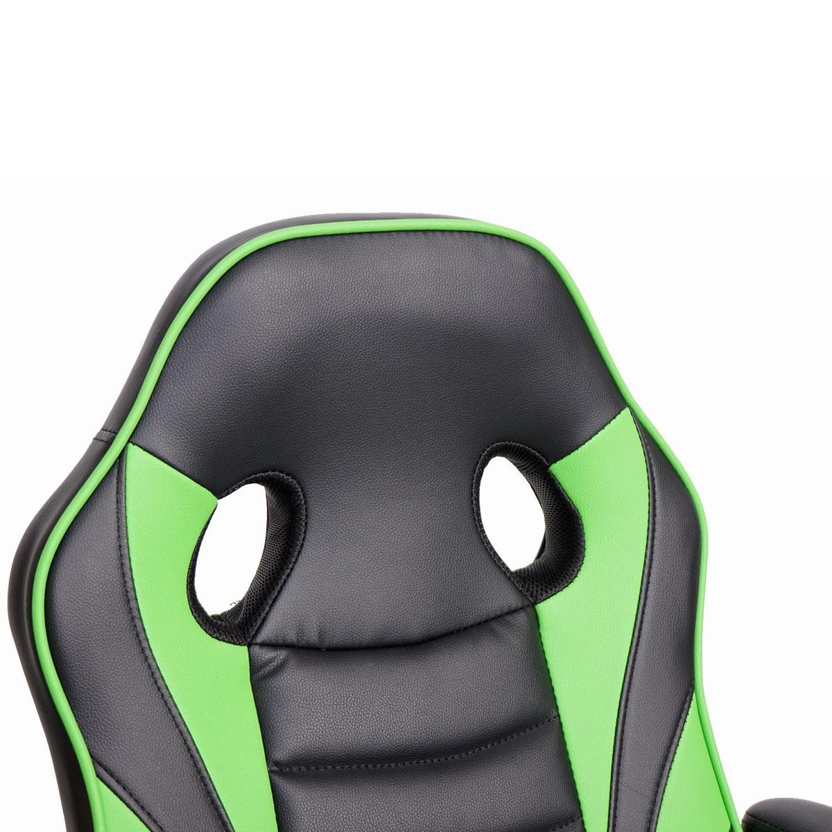 Silla Gaming DRIFT, Diseño Deportivo, Grueso Acolchado, en Piel Negra