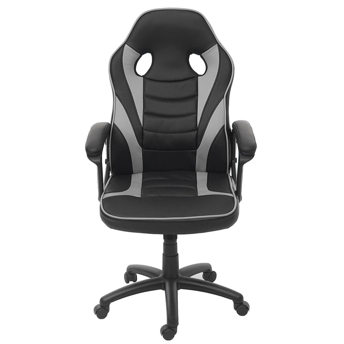 Silla Gaming DRIFT, Diseño Deportivo, Grueso Acolchado, en Piel Negra