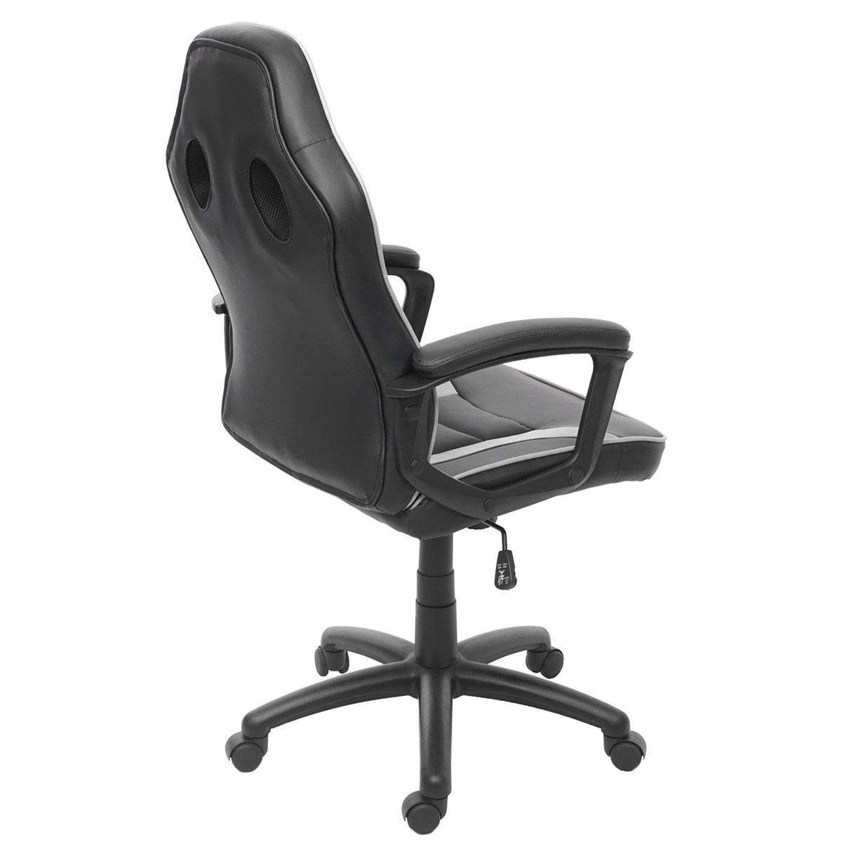 Silla Gaming DRIFT, Diseño Deportivo, Grueso Acolchado, en Piel Negra