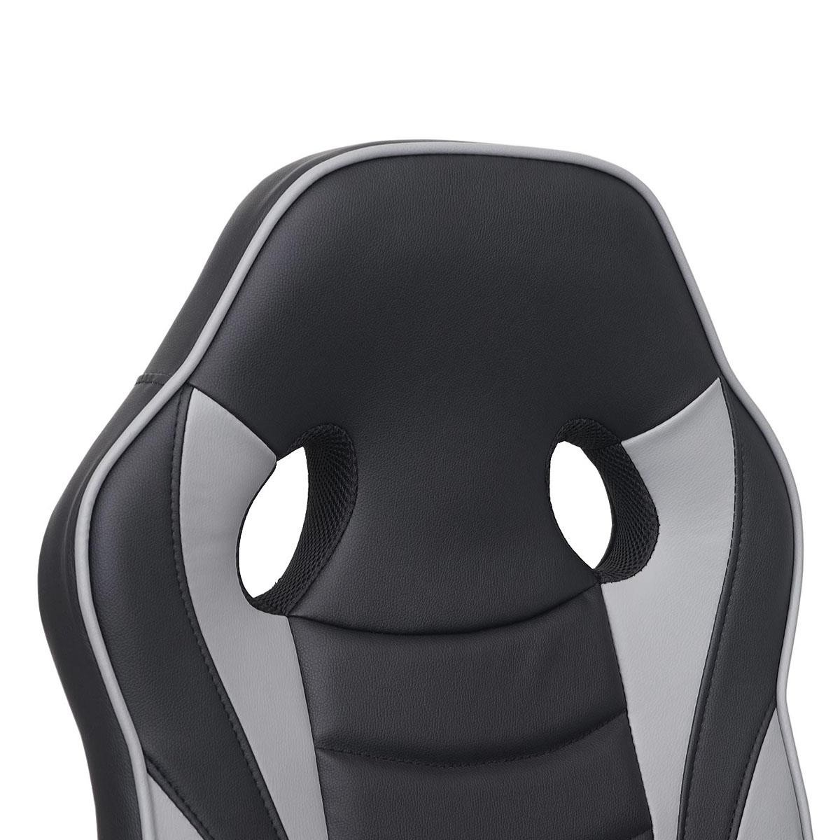 Silla Gaming DRIFT, Diseño Deportivo, Grueso Acolchado, en Piel Negra