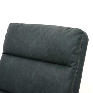 Silla de Confidente DAYTONA, Patas Metálicas, en Piel Verde 2