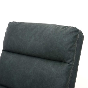 Silla de Confidente DAYTONA, Patas Metálicas, en Piel Verde