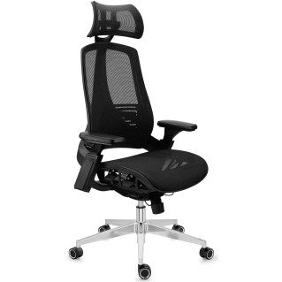 Silla ergonómica EXPLORER, 100% ajustable, en negro
