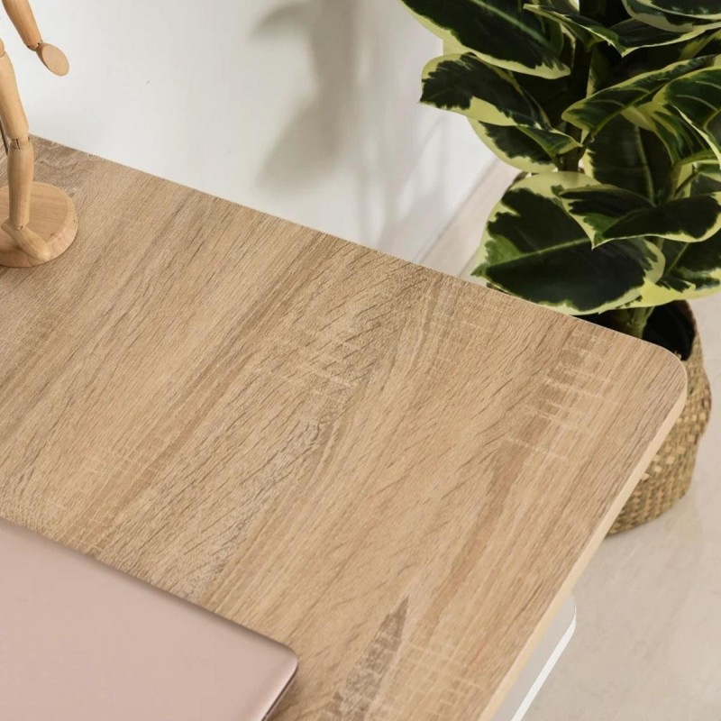 Mesa de Oficina NIZA en Madera color Blanco y Roble