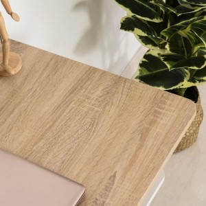 Mesa de Oficina NIZA en Madera color Blanco y Roble