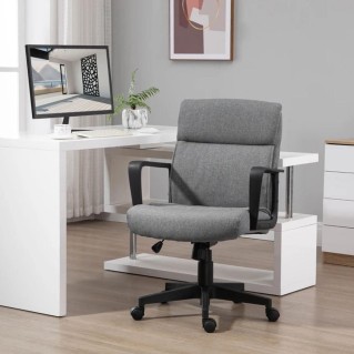 Silla de Oficina KLARNA, Tapizada en Tela color Gris 2