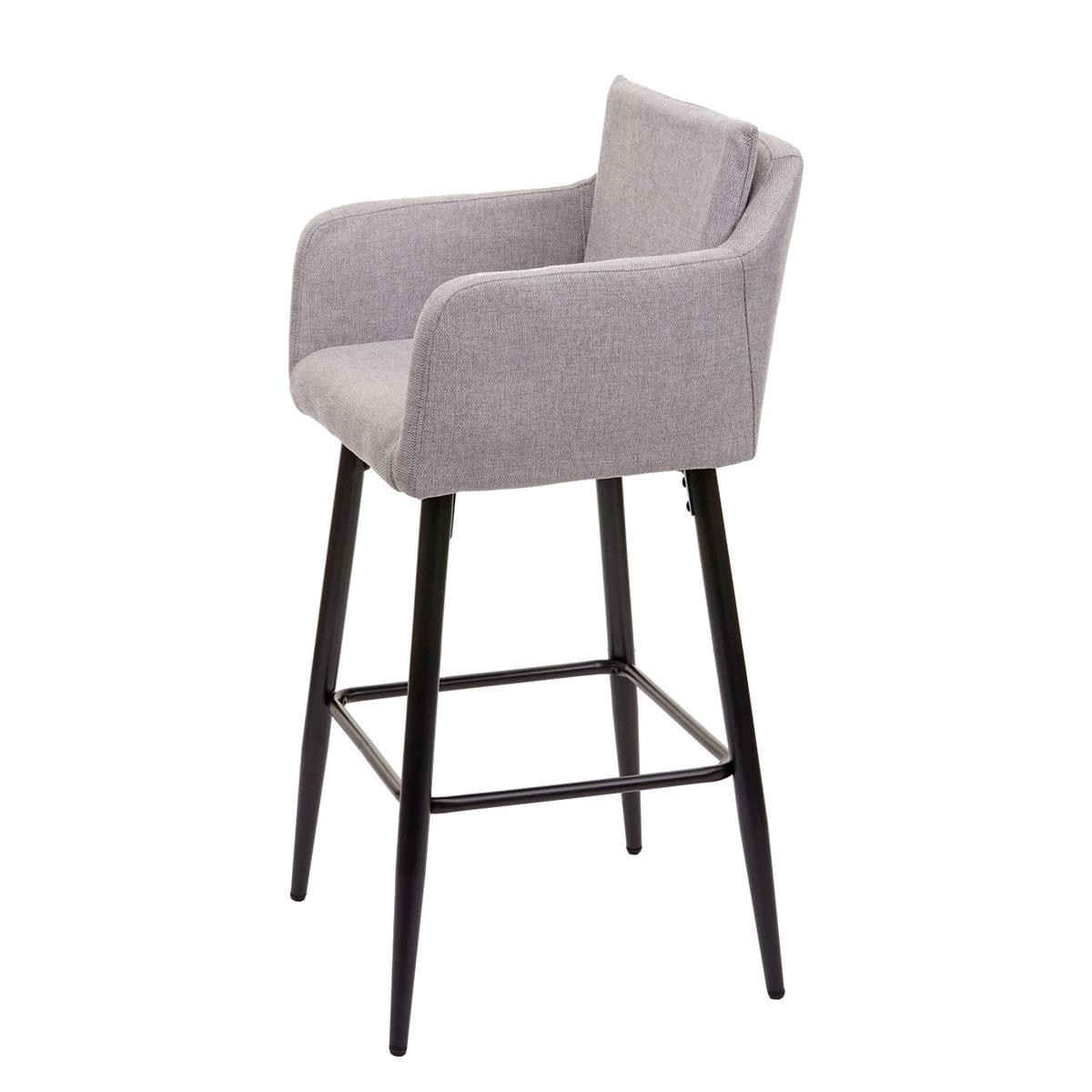 Taburete KESIA TELA, Diseño Moderno y Sofisticado, Gran Acolchado en color Crema