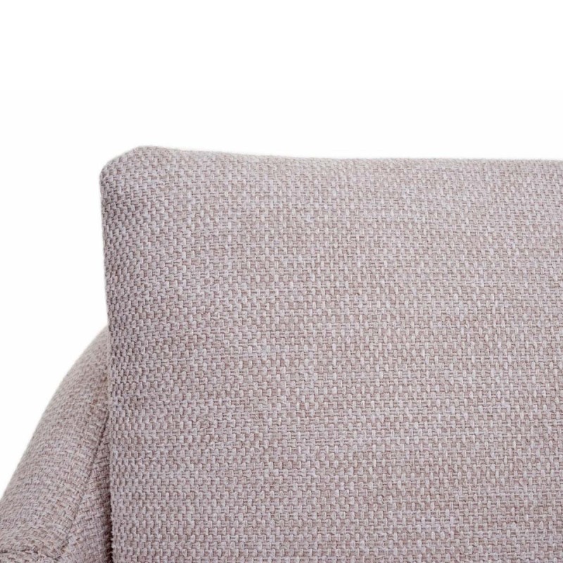 Taburete KESIA TELA, gran acolchado en color Crema