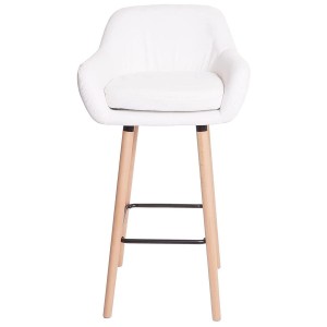 Lote de 2 taburetes VEGAS, Diseño exclusivo, en piel sintética color Negro
