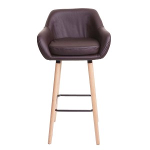 Lote de 2 taburetes VEGAS, Diseño exclusivo, en piel sintética color Negro