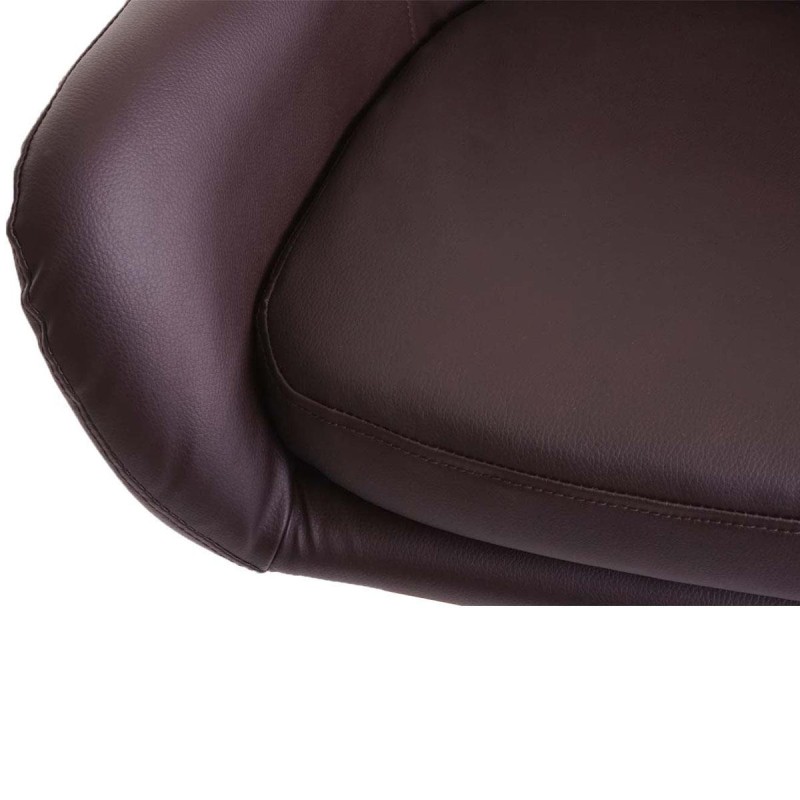 Lote de 2 taburetes VEGAS, Diseño exclusivo, en piel sintética color Negro