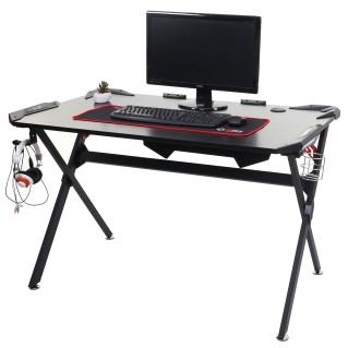 Mesa Gaming JEREMY, 130x76,5x78 cm, color Negro