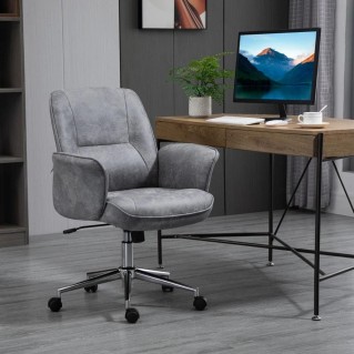 Silla de oficina MELTY, Gran acolchado, en tela color gris 2