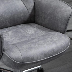 Silla de oficina MELTY, Gran acolchado, en tela color gris