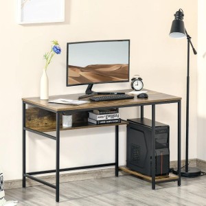Mesa de Oficina BRETON en Metal y Madera color Nogal