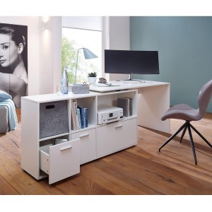 Mesa de Oficina MELINDA en Madera color Blanco