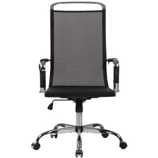 Silla de oficina SAMANTHA, estructura cromada, en malla negra 2
