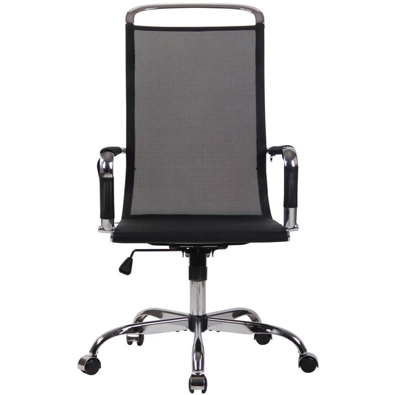 Silla de oficina SAMANTHA, estructura cromada, en malla negra