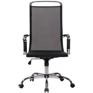 Silla de oficina SAMANTHA, estructura cromada, en malla negra