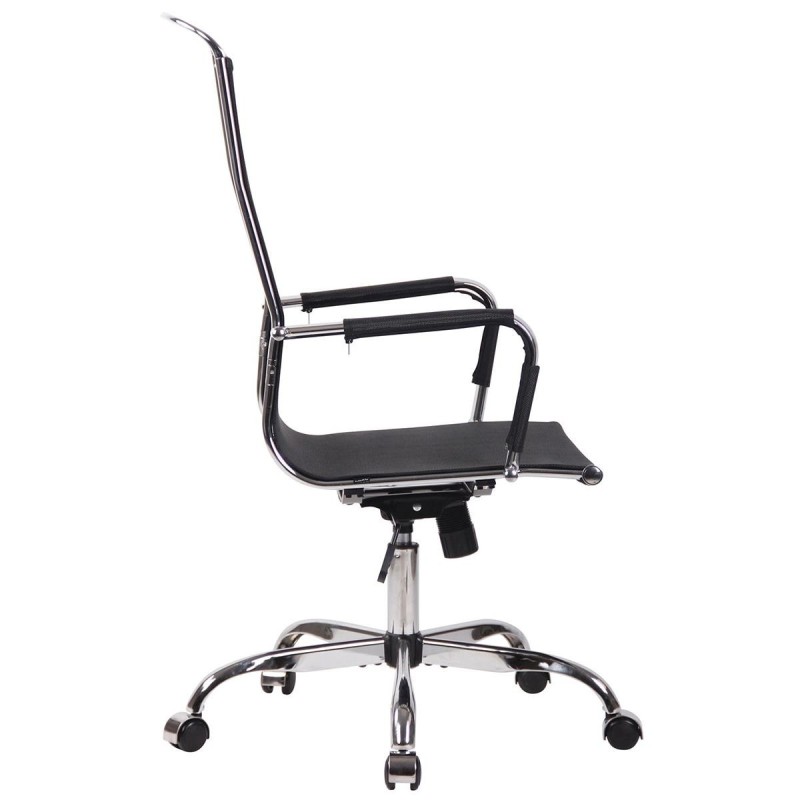 Silla de oficina SAMANTHA, estructura cromada, en malla negra