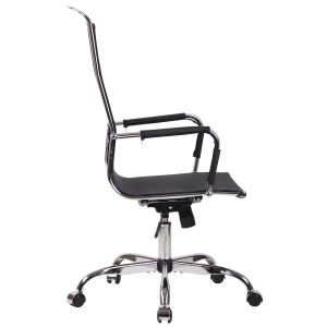Silla de oficina SAMANTHA, estructura cromada, en malla negra