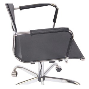 Silla de oficina SAMANTHA, estructura cromada, en malla negra