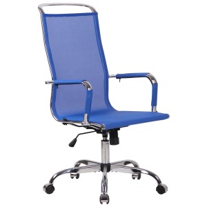 Silla de oficina SAMANTHA, estructura cromada, en malla negra