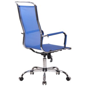 Silla de oficina SAMANTHA, estructura cromada, en malla negra