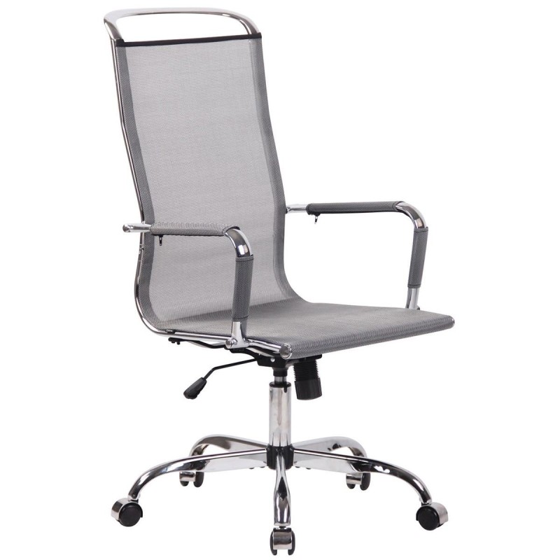 Silla de oficina SAMANTHA, estructura cromada, en malla negra