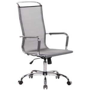Silla de oficina SAMANTHA, estructura cromada, en malla negra