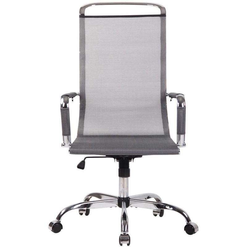 Silla de oficina SAMANTHA, estructura cromada, en malla negra