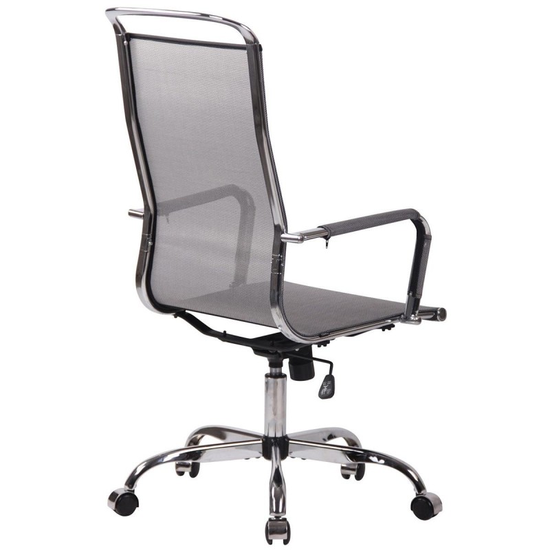 Silla de oficina SAMANTHA, estructura cromada, en malla negra