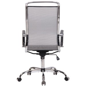 Silla de oficina SAMANTHA, estructura cromada, en malla negra