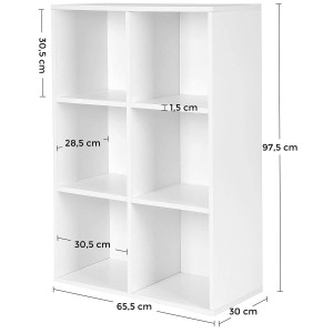 Estantería MONACO en Madera, color Blanco