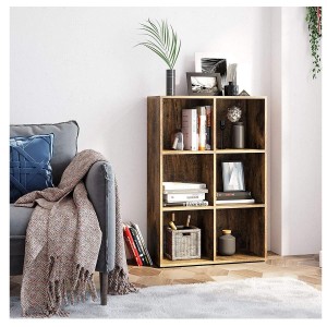 Estantería MONACO en Madera, color Marrón Oscuro