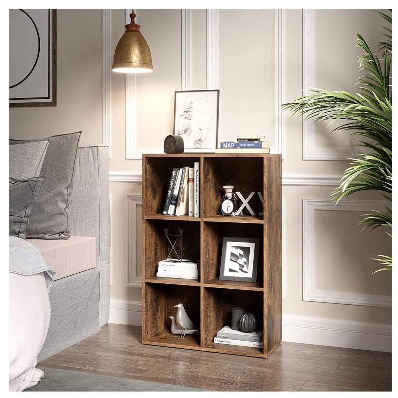 Estantería MONACO en Madera, color Marrón Oscuro
