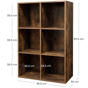 Estantería MONACO en Madera, color Marrón Oscuro