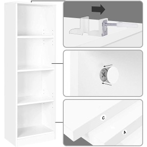 Estantería ARGUS, Diseño Moderno, en Madera color Blanco