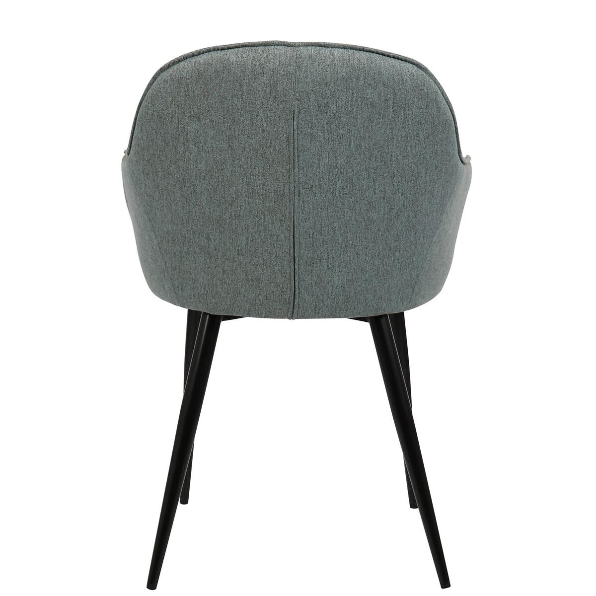 Lote de 2 Sillas de Confidente TAMARA, Diseño moderno y Sofisticado, en Tela color Negro