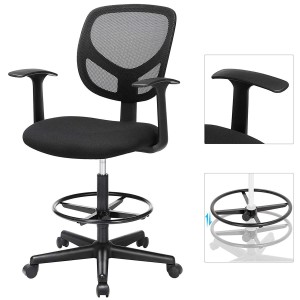 Silla de oficina MOKI PRO, Incluye Apoyabrazos, en malla traspirable color negro