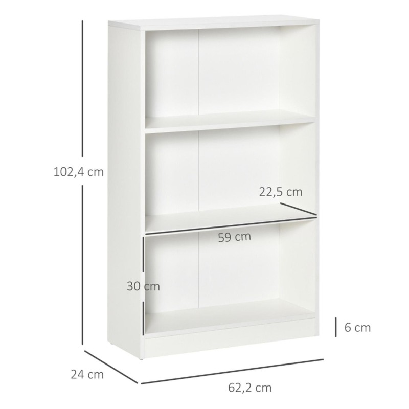Estantería multiusos TOPYN, estilo sencillo y funcional, en Madera color Negro