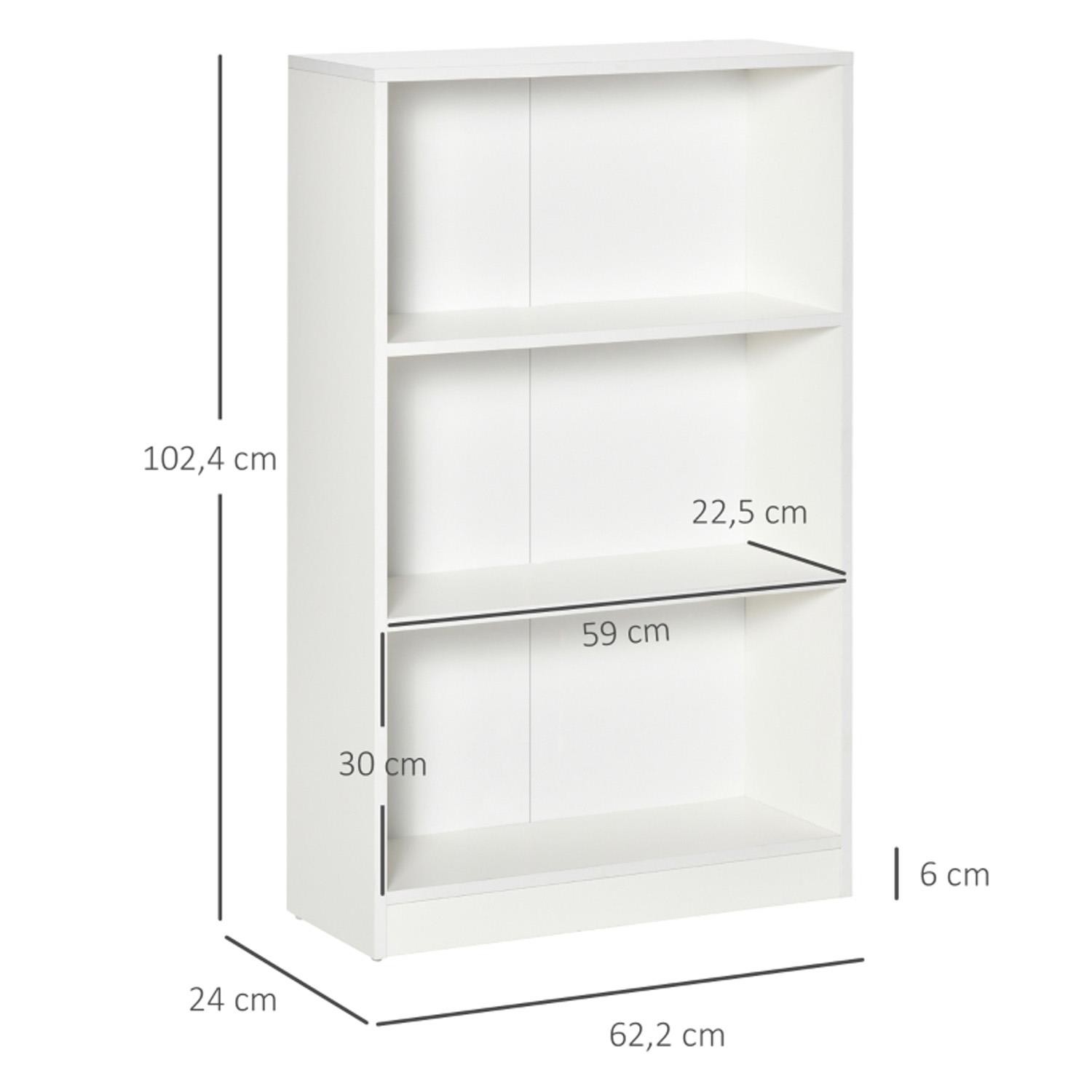 Estantería TOPYN, 62,2x24x102,4 cm, Diseño Moderno, en Madera color Negro
