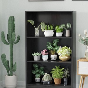 Estantería multiusos TOPYN, estilo sencillo y funcional, en Madera color Negro