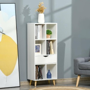 Estantería DELHI, Diseño Moderno, en Madera color Blanco