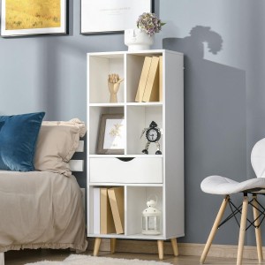 Estantería DELHI, Diseño Moderno, en Madera color Blanco