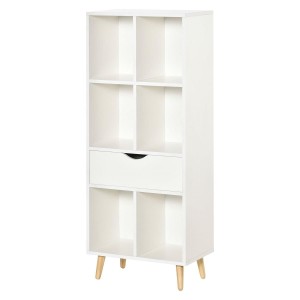 Estantería DELHI, Diseño Moderno, en Madera color Blanco