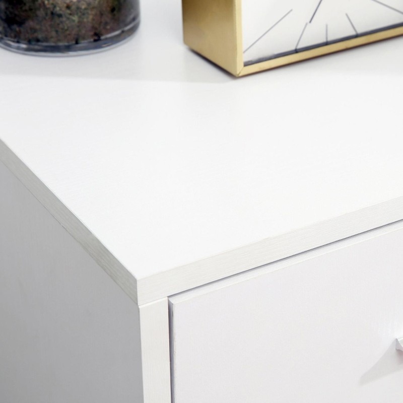 Mueble auxiliar con ruedas OLYMPIA, diseño moderno y funcional, en madera color Blanco