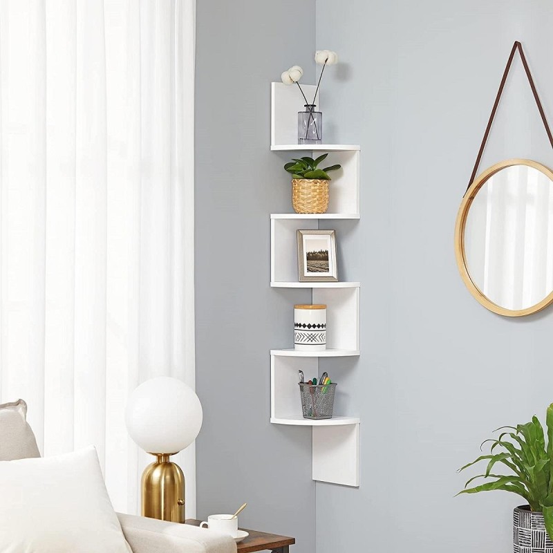 Estantería de pared LINSDAY, Diseño Moderno, en Madera color Negro