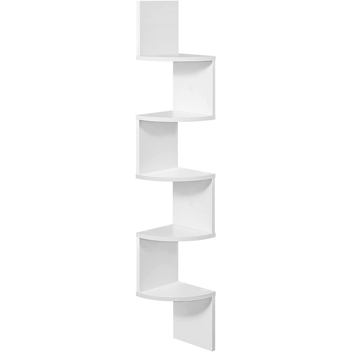 Estantería de pared LINSDAY, 20x20x127,5 cm, Diseño Moderno y Sofisticado, en Madera color Negro